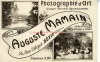 Carte postale publicitaire du photographe Auguste MAMAIN