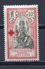 INDE FRANCAISE 1915 - 48 - + 5 c sur 10 c , dieu Brahma, au profit de la croix rouge