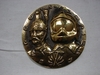 Médaille de table - soldat du feu casque 19e siècle avec plumet "Sapeurs Pompiers"