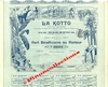 1907 - LA KOTTO - Part bénéficiaire au porteur - Très bien illustré par PITON africains