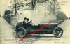 CIRCUIT de la SARTHE 1906 - "Virage de la Fourche" - Gros plan de la voiture et son pilote