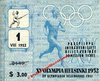 ESCRIME - 1952 - JEUX OLYMPIQUES D'HELSINKI XVe OLYMPIADE 1952 - Billet d'entrée aux épreuves