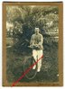 GUINEE - CONAKRY - Photo vers 1900 - Bromure 16 x 11 cm contre collé sur carton - "Colonial au vélo"