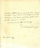 AUTOGRAPHE - CHATEAUBRIAND François, René de - Homme de lettres français 1768/1848