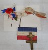 France LIBERATION  - insigne laiton en forme de croix de Lorraine