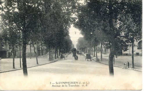 carte postale - TOURS / SAINT SYMPHORIEN (37) - AVENUE DE LA TRANCHEE