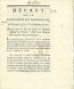 DECRET DE LA CONVENTION NATIONALE  - 8 novembre 1792