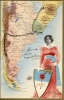 ARGENTINE - Belle carte début 1900, chromolithographie couleur en relief
