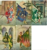 Italie - Sienne, collection de 5 cartes, années 20 " Costumes des Pages "