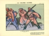 BENITO (1891-1981) - Gravure sur bois colorisée - "La prise de Przemysl" - "22 Mars 1915"