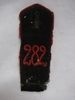 Patte d'épaule 282e infanterie régiment chiffres brodés rouges sur fond noir