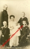 SAXE - Bromure photo 1900, famille royale. Le Roi, le Reine, et leurs 4 enfants