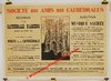 Anonyme - "SOCIETE DES AMIS DES CATHEDRALES  Réunion à la cathédrale d'Amiens" - 68 x 96 cm entoilée