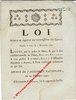 DECRET LOI - RELATIF "AU LOGMENT des COMMISSAIRES DES GUERRES". 1er décembre 1790. Belle vignette