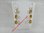 CITRINE - Boucles d'oreilles pendantes formées par 3 pierres ovales facettées