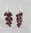 GRENAT ROUGE - Boucles d'oreilles pendantes composées de 15 pierres facettées