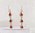 GRENAT ROUGE - Boucles d'oreilles pendantes formées par 3 pierres facettées